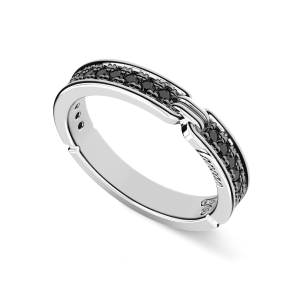 Anello Zancan in argento con pietre nere. 2