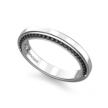 Anillo de plata con piedras negras. 2