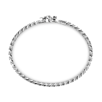 Bracelet gourmette Zancan en argent avec fermoir tête de loup. 2