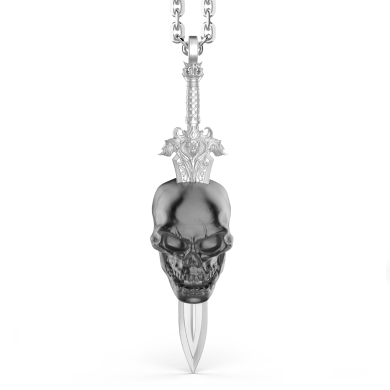Collana Zancan in argento con teschio.