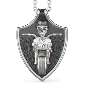 Zancan silver biker necklace.