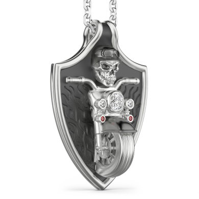 Zancan silver biker necklace.