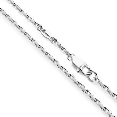 Collana Zancan in argento con pendente a croce e pietre nere.