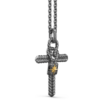 Collana in argento con croce e nodo piccolo. 2