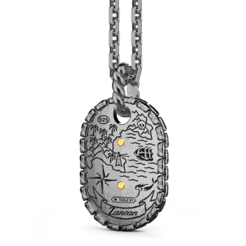 Collana Zancan in argento brunito con faro. 2
