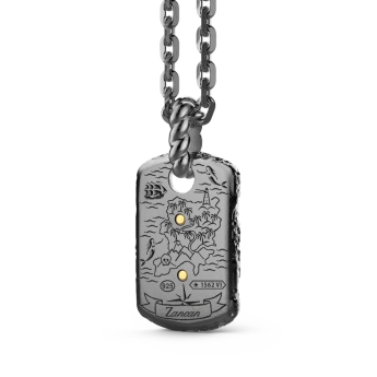 Collana Zancan in argento brunito con sommozzatore. 2