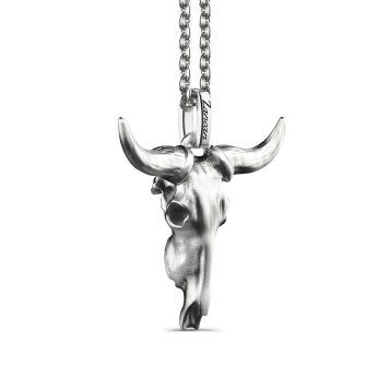 Zancan silver necklace with buffalo pendant. 2