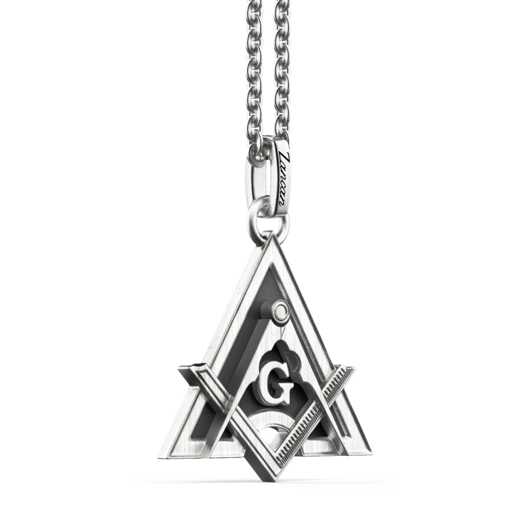 Zancan-Kette aus Silber mit Freimaureranhänger.