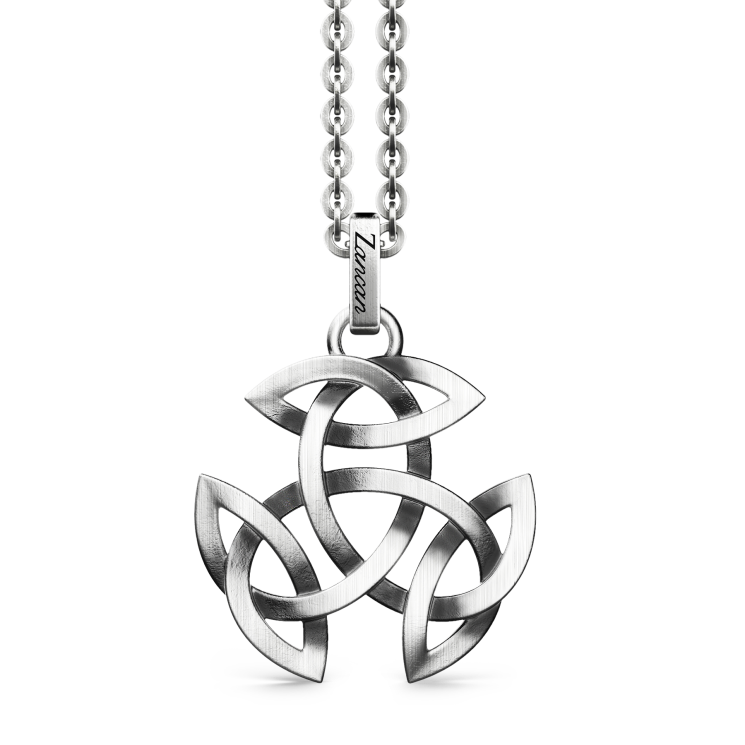 Zancan silver necklace with Celtic pendant.