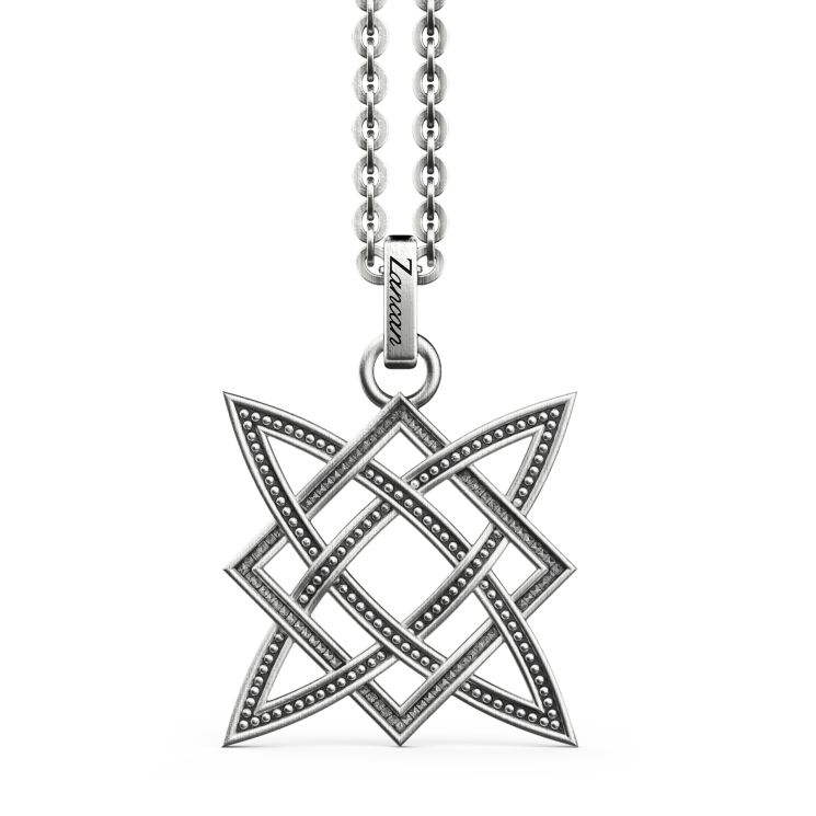 Zancan silver necklace with Celtic pendant.