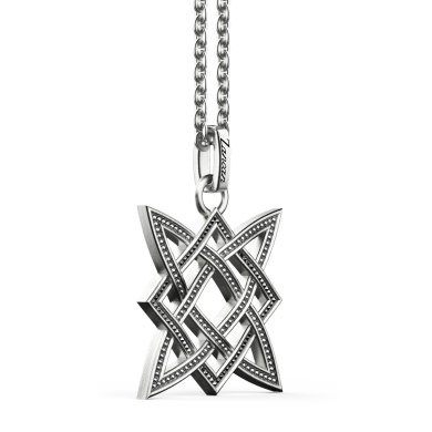 Zancan silver necklace with Celtic pendant.