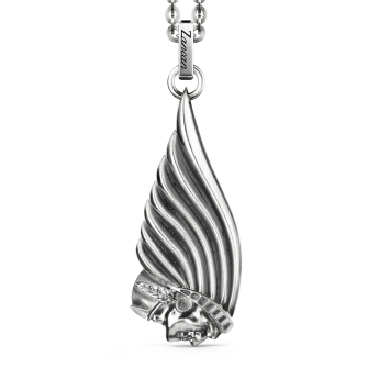 Collana Zancan in argento con pendente a nativo americano.