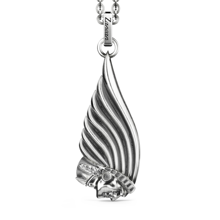 Zancan silver necklace with Native American pendant.