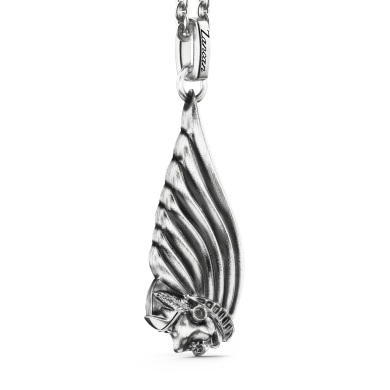 Zancan silver necklace with Native American pendant.
