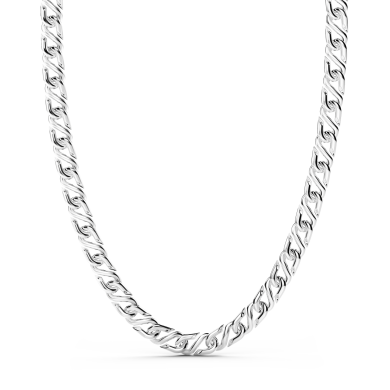 Zancan soft link silver chain.