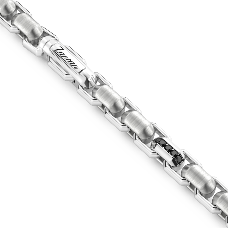 Zancan soft link silver chain.