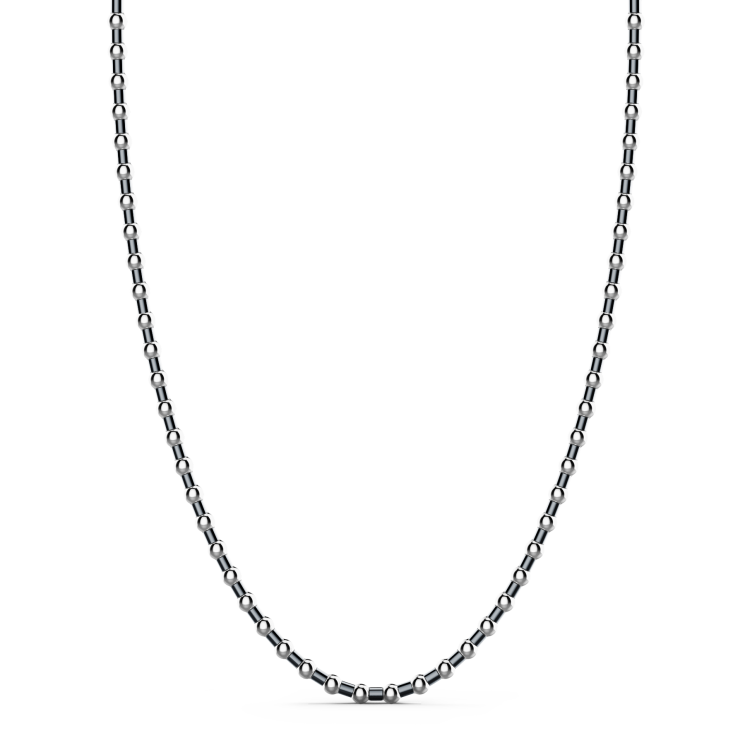 Collier Zancan souple en argent avec perles.