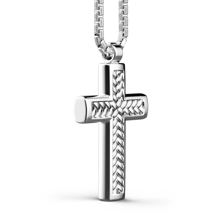 Collana Zancan in argento con pendente a croce.