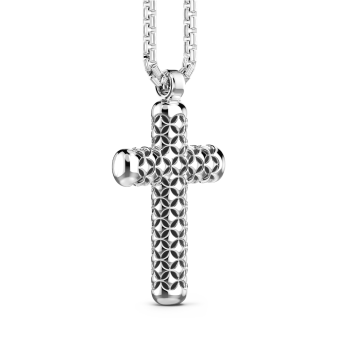 Zancan silver necklace with cross pendant. 2