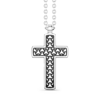 Zancan silver necklace with cross pendant.