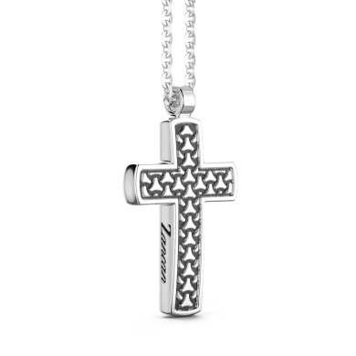 Zancan silver necklace with cross pendant.