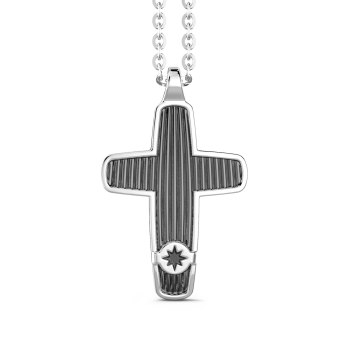 Zancan-Kette aus Silber mit Kreuzanhänger.
