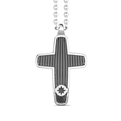 Collier Zancan en argent avec pendentif croix.