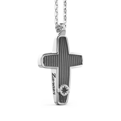 Collier Zancan en argent avec pendentif croix.