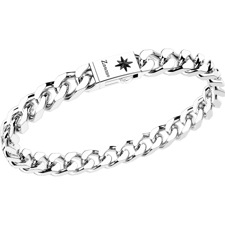 Zancan-Panzerkettenarmband aus Silber.