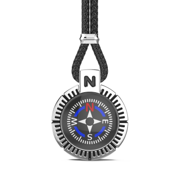 Collana Zancan in argento con bussola.