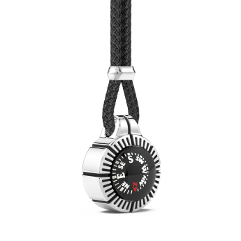 Collana Zancan in argento con bussola nera. 2