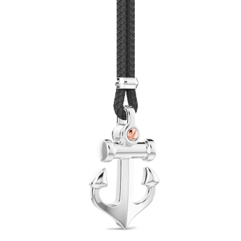 Collana Zancan in kevlar con pendente ad ancora in argento. 2