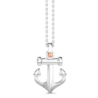 Zancan silver necklace with anchor pendant.