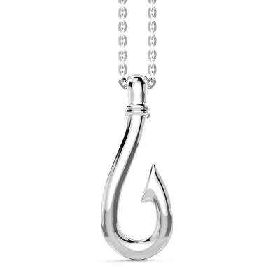 Zancan silver necklace with hook pendant.