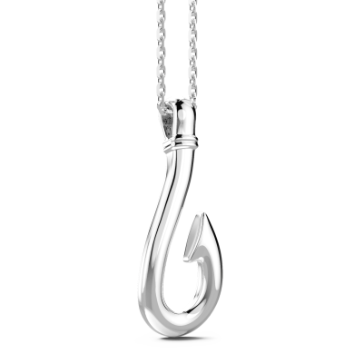 Collana Zancan in argento con pendente ad amo.