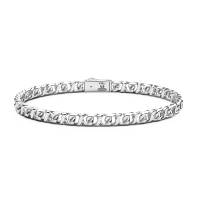 Bracelet gourmette Zancan en argent.