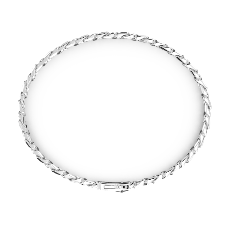 Bracelet gourmette Zancan en argent.