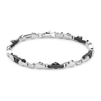 Bracciale Zancan solo maglia in argento e ceramica.