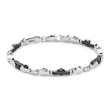 Zancan bracelet only link in silver and ceramic.