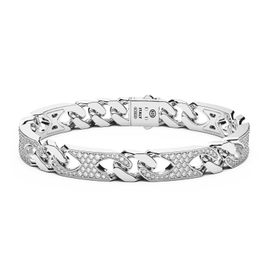 Bracciale grumette Zancan in argento con pietre.