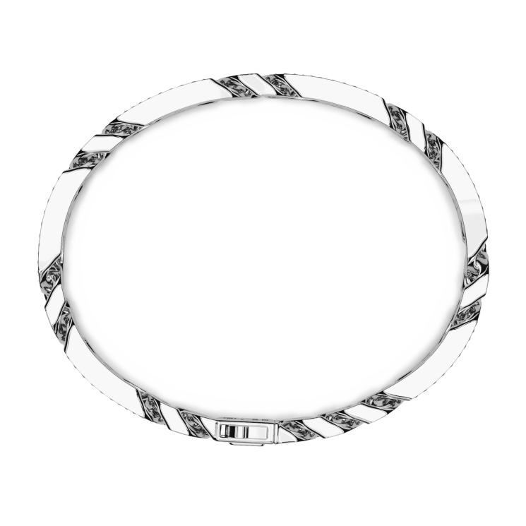 Zancan  armband in zilver met steentjes.
