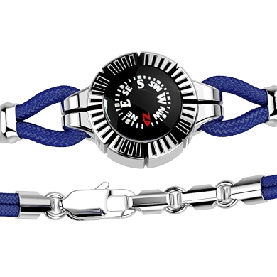Bracciale Zancan in argento con bussola.