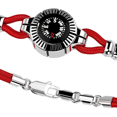 Bracciale Zancan in argento con bussola.