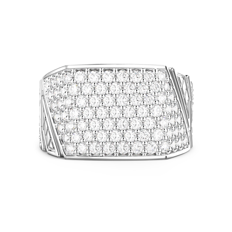 Anello chevalier Zancan in argento con pietre.