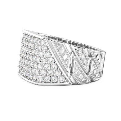 Anello chevalier Zancan in argento con pietre.