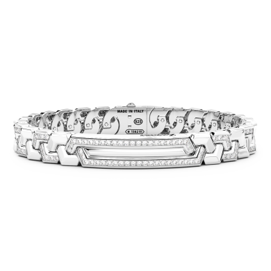 Zancan bracelet in sterling silver with stones and tag.
