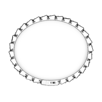 Bracciale Zancan solo maglia in argento con pietre. 2