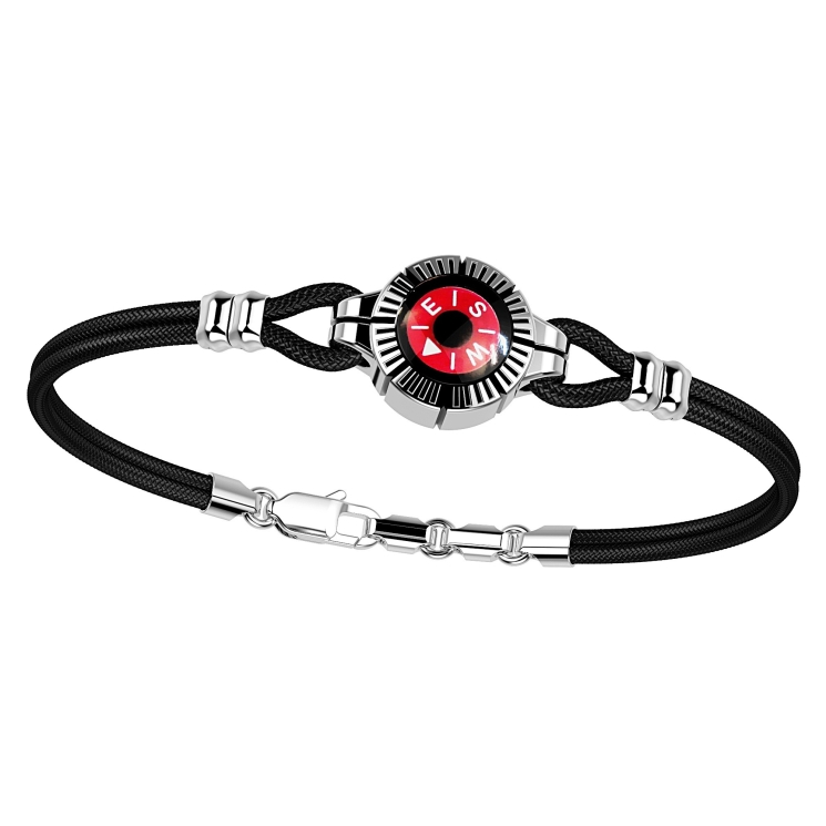 Pulsera Zancan de plata con brújula.