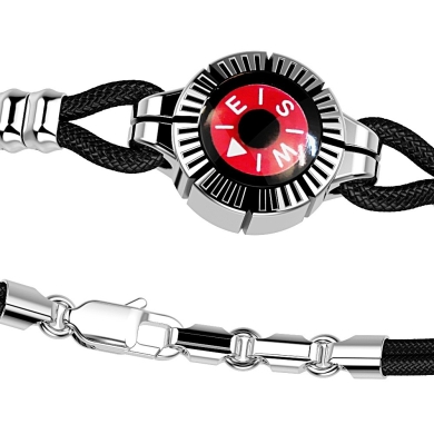 Zancan silver bracelet with compass.