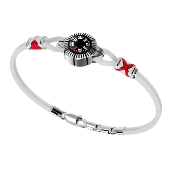 Bracciale Zancan in argento con bussola.